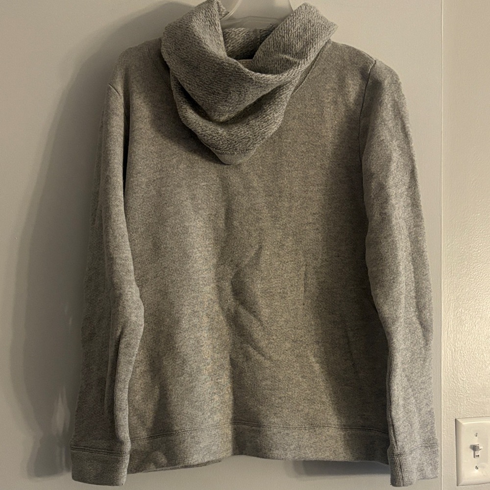 Gray Folded Neck Sweatshirt